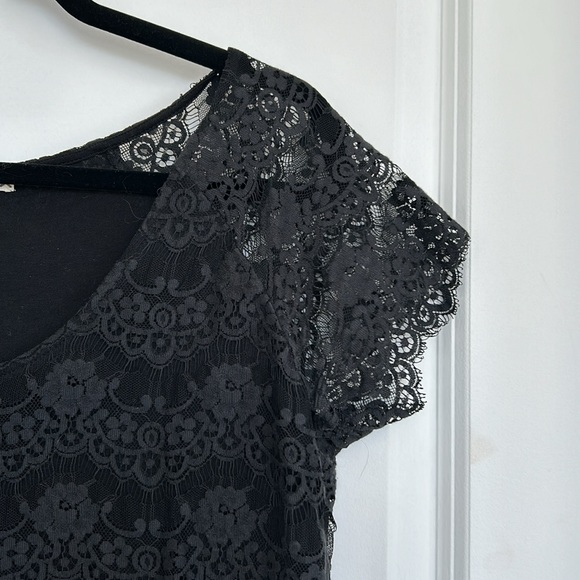 JOIE lined lace top - Picture 3 of 4